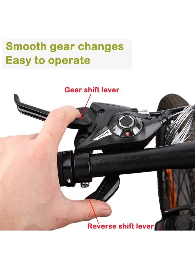 CYSKY Bike Shifter 3x7 / 3x8 Speed Shifters Brakes Combo, Left Right Brake Lever Shifter Kits with Gear Indicator and Brake Cables Compatible with Moutain Bike, Road Bike (3 x 7 Speed) - Image 4