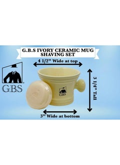 Heavy Duty Ceramic Ivory Shaving Set - Mug With Knob Handle, Faux Ivory Handle Shaving Brush And Natural Shave Soap - pzsku/ZF6A9563093DA8E6CAC59Z/45/_/1730894787/b69527f3-ec3b-4be9-8bd0-06f762cb0be9