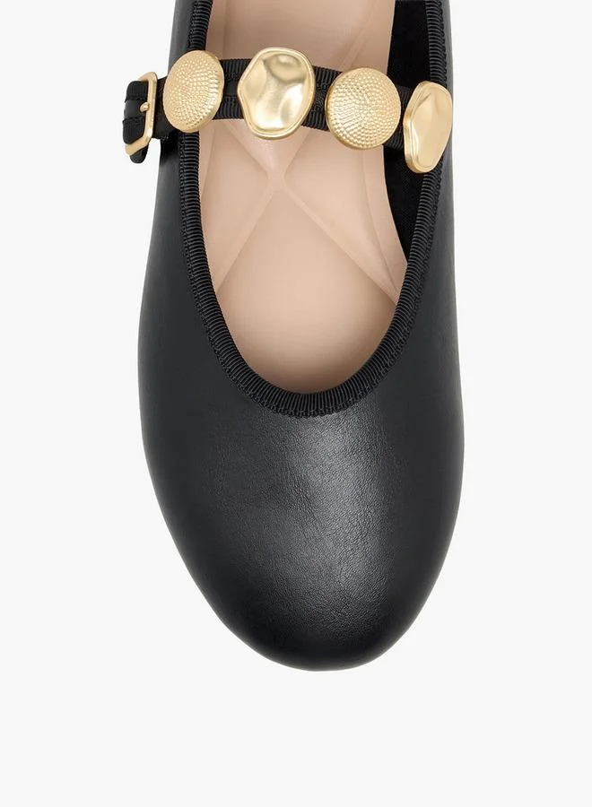 Celeste BLACK Women Embellished Mary Jane Shoes for Women | Best Price UAE
