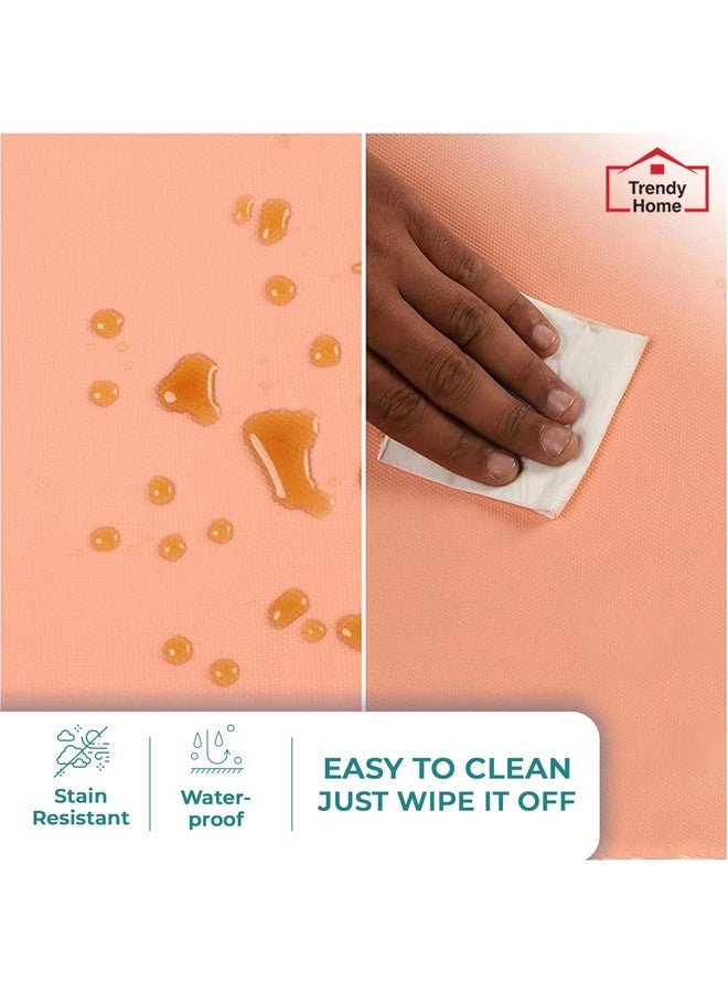 Senego by Trendy Home Anti-Slip Mat for Kitchen (45 cm x 5 m), Food Grade & Washable, Mat for Fridge, Shelves, Cupboards, EVA Shelf Liner Sheet for Drawers & Wardrobe (Diamond Texture, Peach) - Image 3