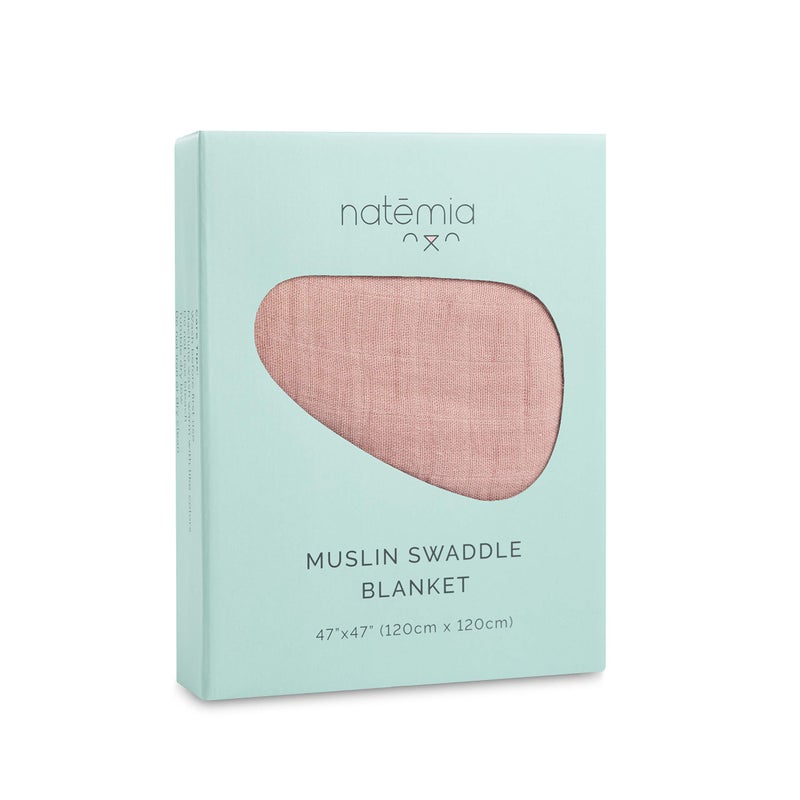 بطانيات سويادل ناتيميا من موسلين للأطفال الأولاد والبنات ناعمة وقابلة للتنفس للمواليد الجدد 47 × 47 2 طبقة من أساسيات المواليد الجدد
