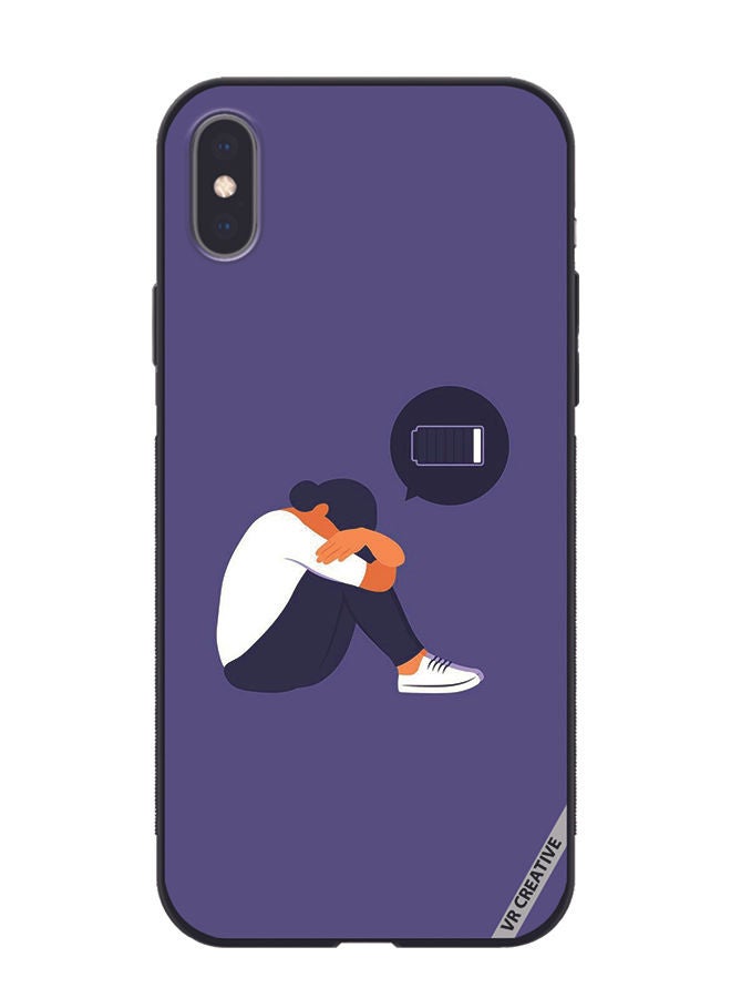 VR CREATIVE Protective Case Cover For Apple iPhone XS Max Battery Low Design Multicolour - Image 1