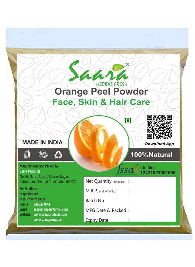 Saara SAARA Orange Peel Powder For Face Skin Whitening ,100 Grams ( Pack of 1 )  - Image 1