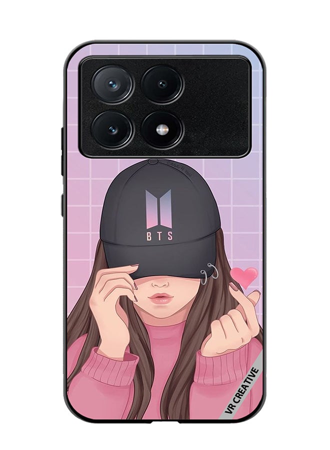 VR CREATIVE Protective Case Cover For Xiaomi Poco X6 Pro Bts Cap Girl Design Multicolour - Image 1
