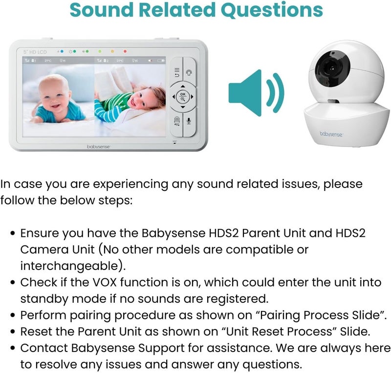 Babysense Replacement Add On Camera for Video Baby Monitor HDS2 Requires HDS2 Parent Unit to Operate Will Work Only with HDS2 Monitors - Image 4