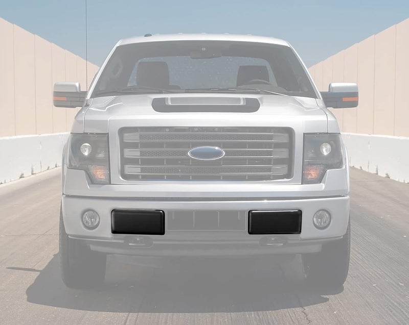 KEWISAUTO وسادات حماية المصد الأمامي لسيارة Ford F-150، أغطية إدراج المصد الأسود للجانبين الأيسر والأيمن لسيارة Ford F150 2009-2014 (قطعتان) تصميم بسيط متعدد وظائف - Image 2