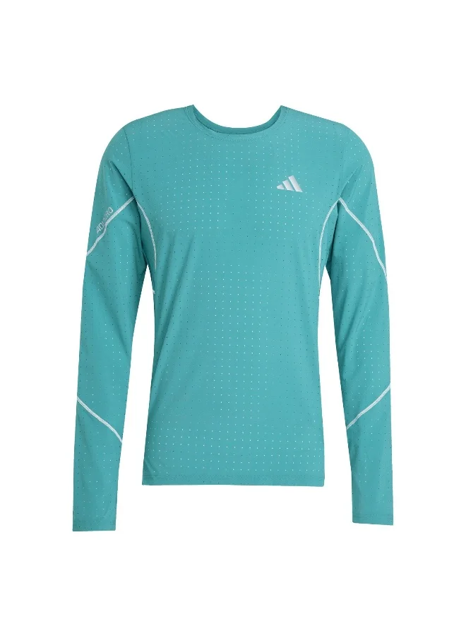 اديداس تيشيرت جري أديداس أديزيرو للرجال أخضر