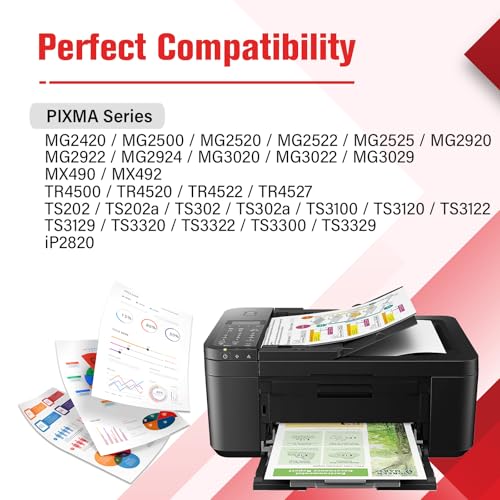 Cool Toner 245XL 246XL Combo Pack Ink 245 and 246 for Canon Printer MG2522 MX490 Replacement for Canon Pixma MX492 TS3322 TR4520 TR4500 TS3122 PG-245XL CL-246XL PG245 CL246 (2 Pack Black Tri-Color) - Image 2