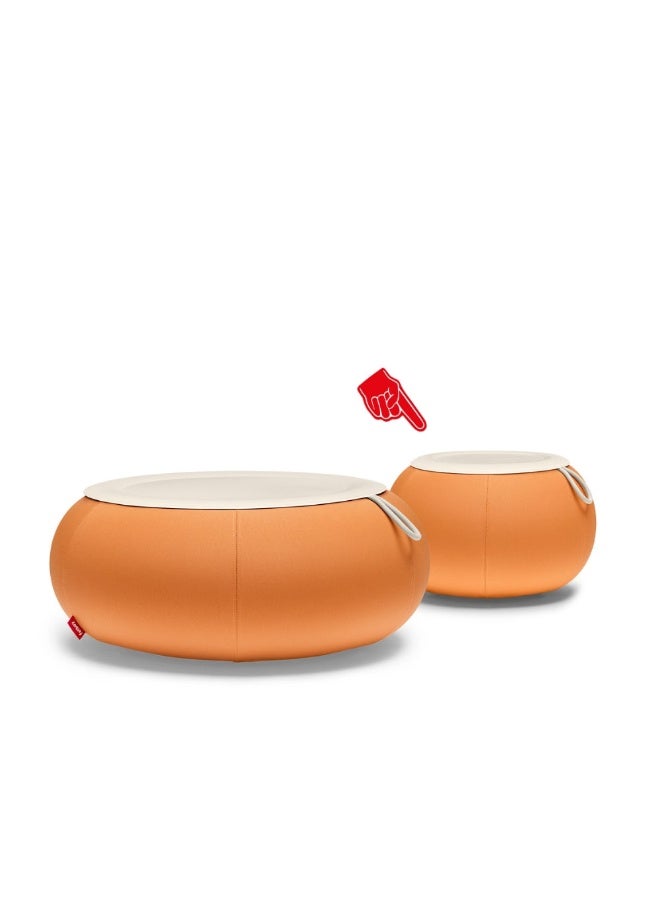 Fatboy Humpty Outdoor Round Coffee Table - Steel Tabletop, Easy-to-Inflate, Durable for Indoor & Outdoor (65 x 65 x 35 cm) (Pumpkin) - Image 4