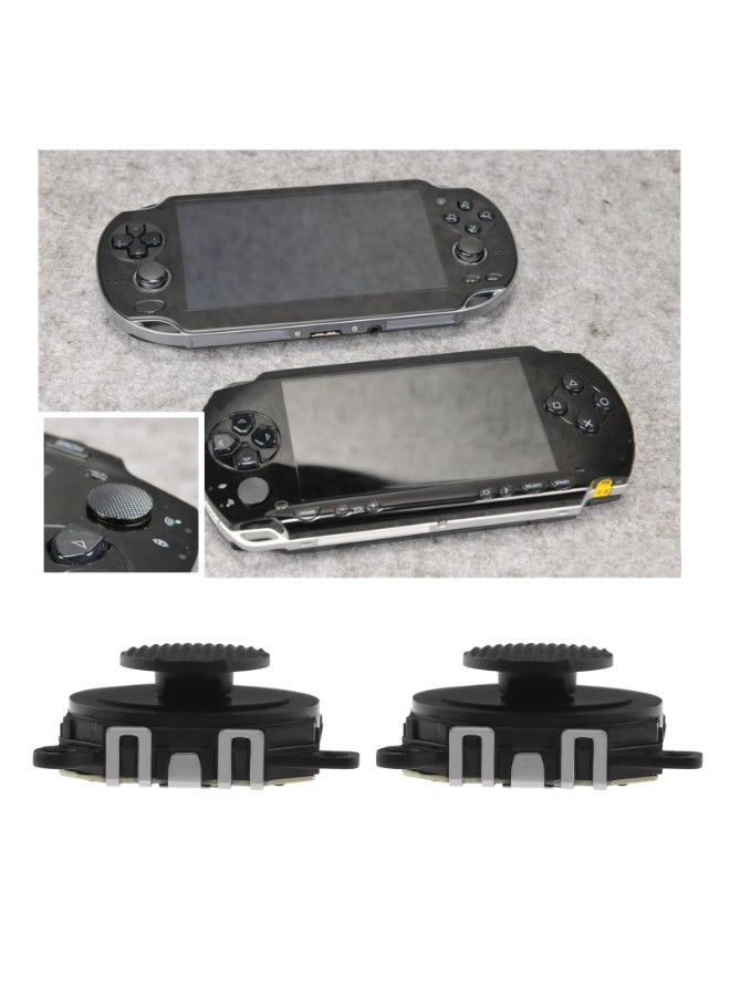 2Pcs زر تحكم تناظري بزر تحكم تناظري متوافق مع PSP 1000 ثلاثي الأبعاد زر التحكم بعصا التحكم البلاستيكية الأسود - Image 3