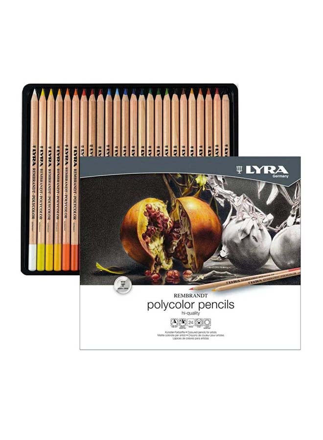 Lyra طقم أقلام رصاص ملونة من ريمبراندت بوليكولور مكون من 24 قطعة