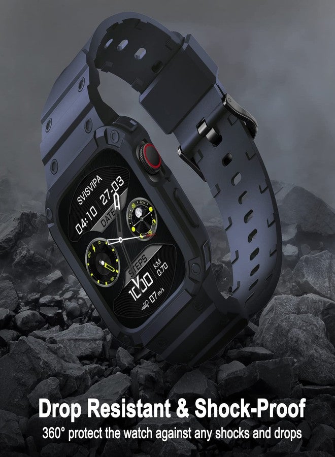 SVISVIPA [2 Pack] SVISVIPA Band with Case Compatible for Apple Watch 41mm 40mm 38mm iWatch Series 8 7 SE 6 5 4 3 2 1 Strap, Men Women Sport Strap with Bumper Rugged Shockproof Military Protective, 2 Pack - Image 4