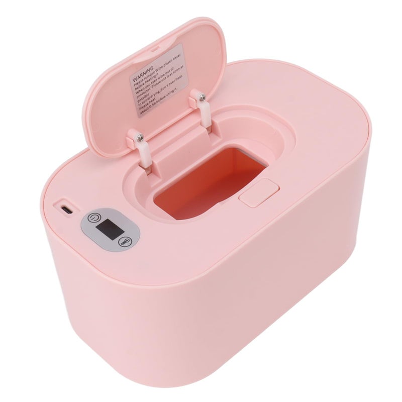 Portable USB Baby Wipe Warmer With 5 Temperature Settings Pink - Image 4