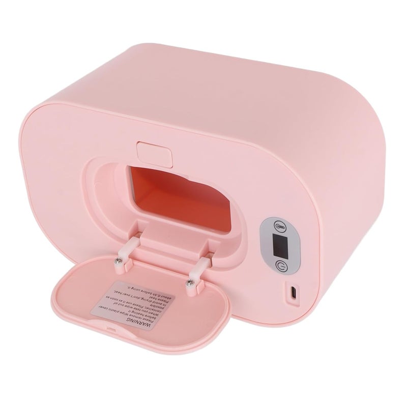 Portable USB Baby Wipe Warmer With 5 Temperature Settings Pink - Image 1