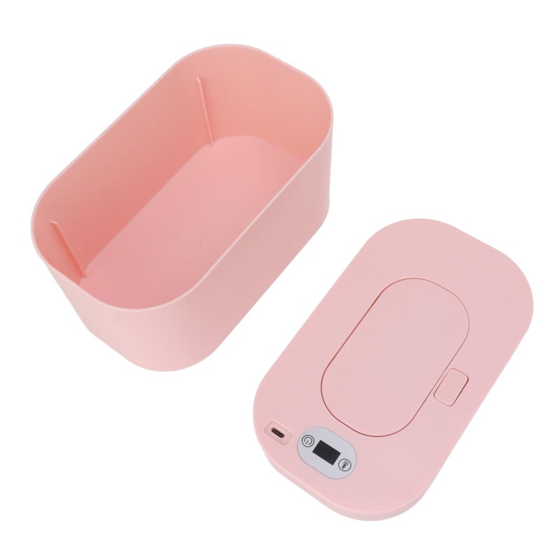 Portable USB Baby Wipe Warmer With 5 Temperature Settings Pink - Image 3