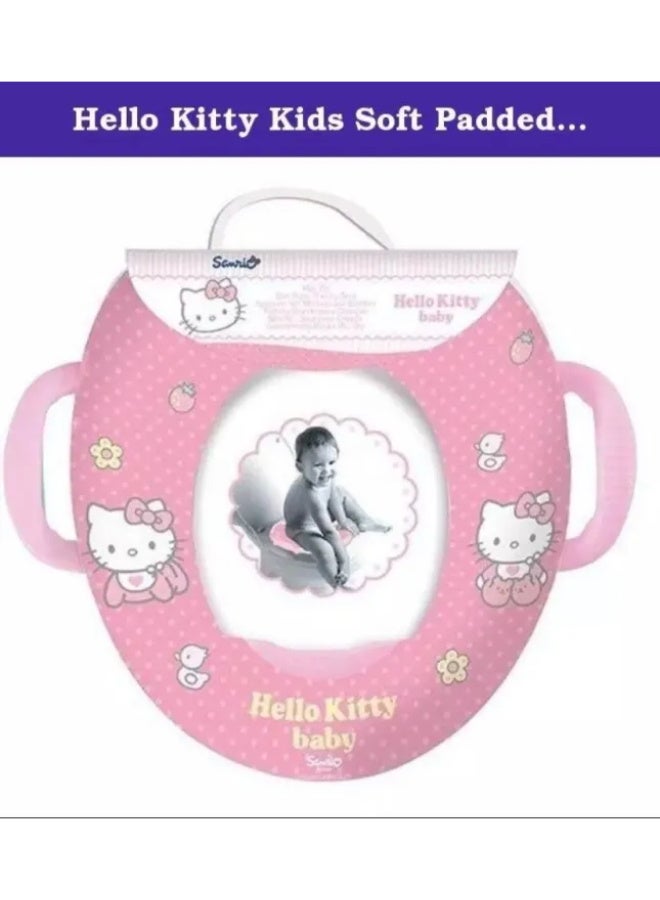 Children's toilet seat with handles, multicoloured girly design - Image 3