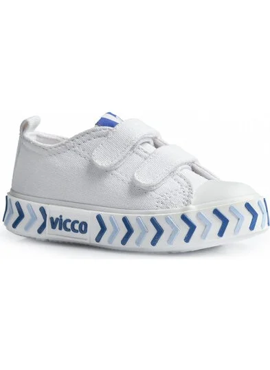 فيكو 925,P23Y,244 Timo Kids Linen Shoes White,Pink White-Blue