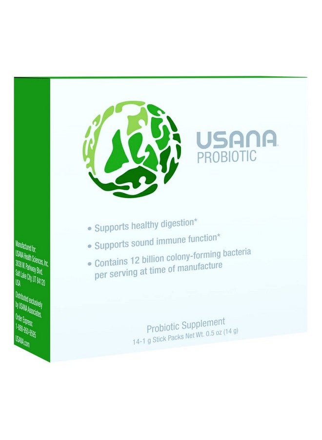 أوسانا مكمل بروبيوتيك من USANA لدعم صحة الجهاز الهضمي* - خالٍ من الجلوتين - خالٍ من السكر - خالٍ من منتجات الألبان - عبوة من 14 قطعة - Image 1