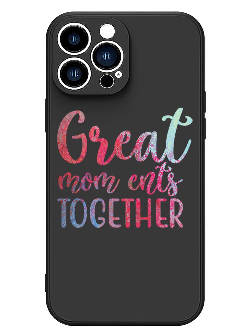 Theodor Protective Slim Fit Case Liquid Silicone Cover with Full Body Protection Anti-Scratch Shockproof Case For iPhone 12 Pro Max Black  - Great moments copy - Image 1