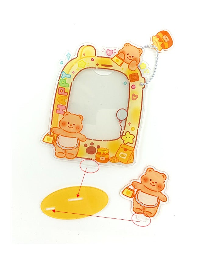 Acrylic Kpop Photo Card Holder Keychain Id Badge Holder With Hanging Chain Id Card Holder School Id Office Id Access Card Photo Card Protector  - Image 3