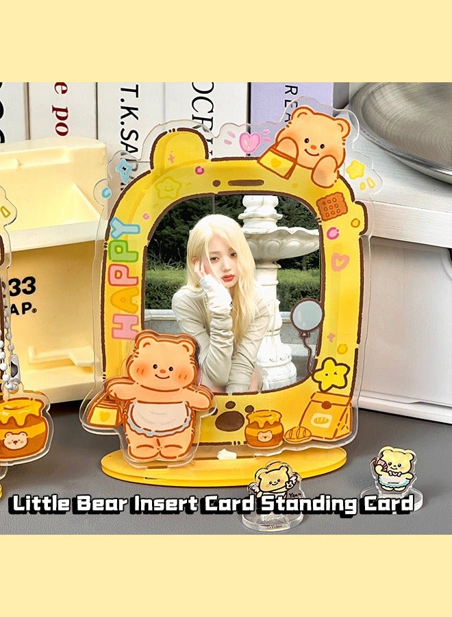 Acrylic Kpop Photo Card Holder Keychain Id Badge Holder With Hanging Chain Id Card Holder School Id Office Id Access Card Photo Card Protector  - Image 1