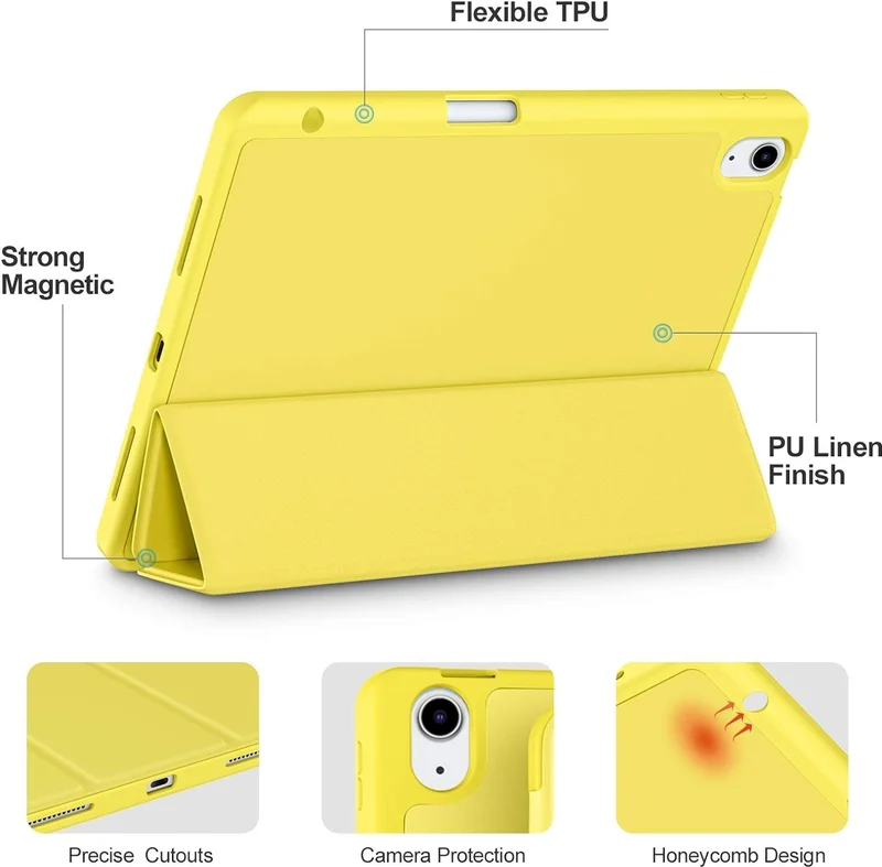 ESR Apple iPad Air 10.9 2022 5th Generation M1 Chip A2589 A2591 Series Horizontal Stand Strong Magnet Stromix Sleep Mode Case - Magnetic Charging Supported