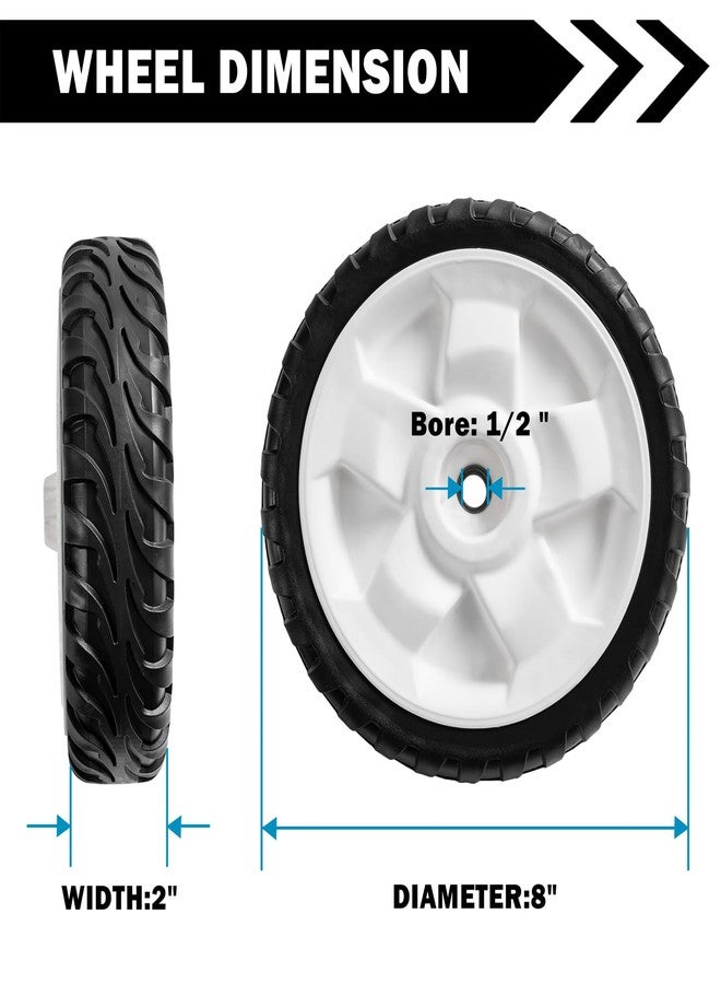 Sutmorly Turfson Replaces Toro Drive Wheel 119-0311 205-360 Self propelled Lawn Mower Front Drive Wheels 8" 20330 20339 20350 20370 20954 137-4832 Set of 2 - Image 2