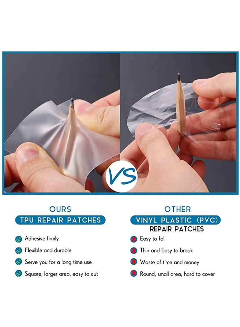 Captaintech 20 Pieces TPU Inflatable Patch Repair Kit, Air Mattresses Repair Tool for Inflatable Toys Swimming Pools Ring Inflatable Boats - Image 4