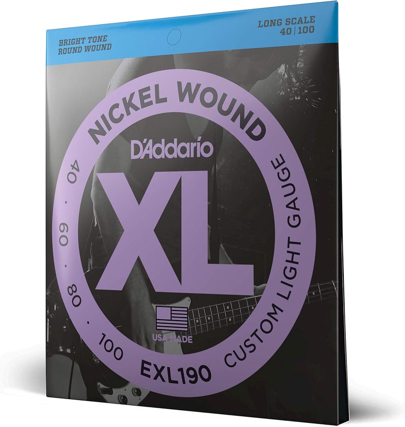 D'Addario XL Nickel Wound Bass Guitar Strings - EXL190 - Image 1