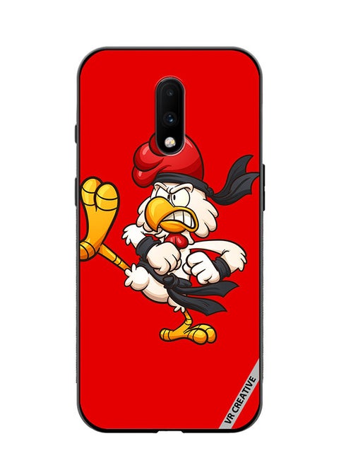 Protective Case Cover For OnePlus 7 Karate Chicken Design Multicolour
