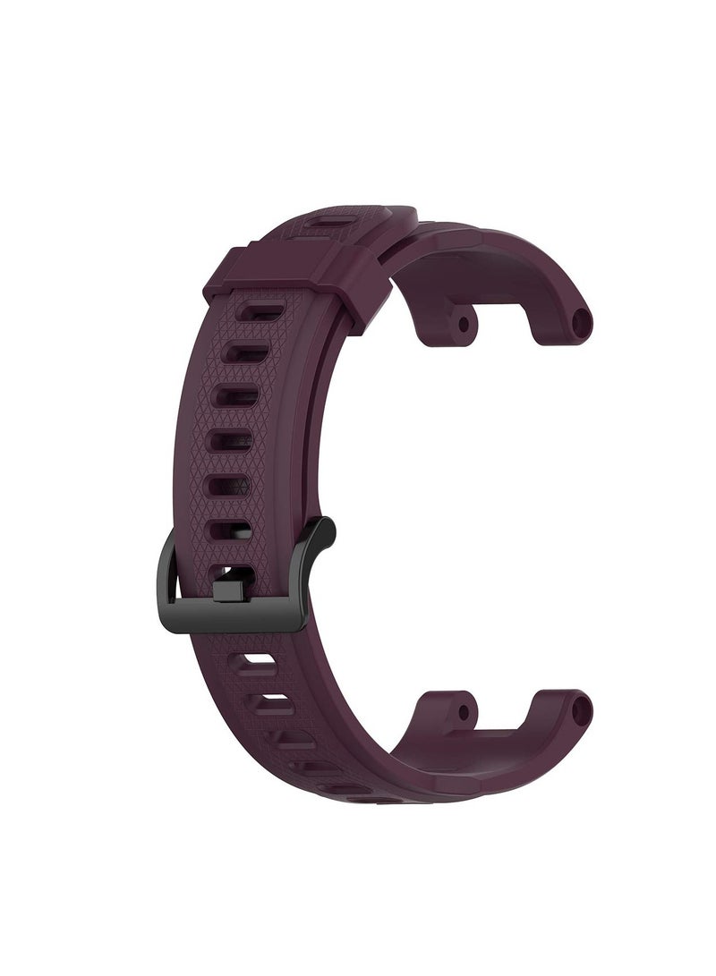 Strap Compatible with Amazfit T-Rex/T-Rex Pro Smartwatch Soft Silicone Sports Replacement Watch Band Waterproof Breathable Wristband Bracelet with Tools (Purple) - Image 3