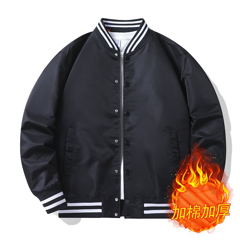 Men'S Baseball Jacket With Color Inserts, American-Style Pilot Jacket For , Couple'S Jacket, Trendy Workwear Jacket On Instagram - Image 1