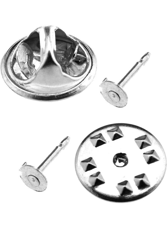 50pcs Round Head Needle Buckle Tacks Clutch Pin Backs Blank Pins Kit Replacement For Tie Tacks Silver - Image 4