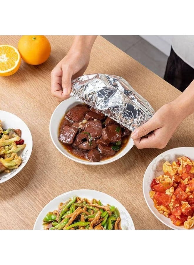 Silver foil thermal food storage covers - multi-size, flexible and easy to use (10 pieces) - Image 3