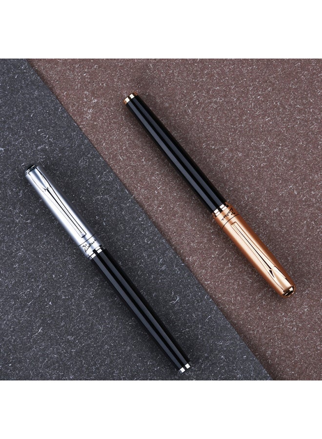 Pimio Art Calligraphy Fountain Pen With Bent Nib For Men And Women, Calligraphy Practice Pen For Adults And Students, 1.0mm, Athens Dynasty Series 906, Matte Gold - Image 4