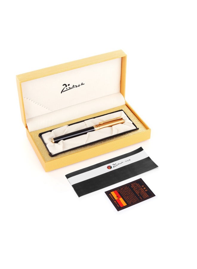 Pimio Art Calligraphy Fountain Pen With Bent Nib For Men And Women, Calligraphy Practice Pen For Adults And Students, 1.0mm, Athens Dynasty Series 906, Matte Gold - Image 5