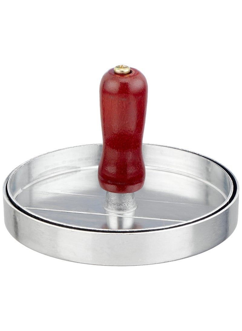 Aluminum Smashed Burger Press, Round Flat Edge Grill Press for Crispy Smash Burgers, Burger Tool for Grill and Griddle Accessories, for BBQs and Tailgates