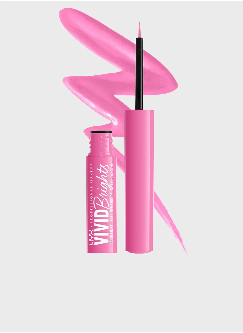 NYX PROFESSIONAL MAKEUP Vivid Brights Colored Liquid Eyeliner - Don't Pink Twice