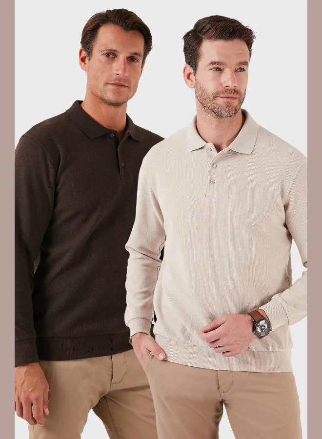 Buratti Buratti Cotton Blend Regular Fit 2-Pack Polo Collar Sweater Men's POLO COLLAR SWEATER 456223S2