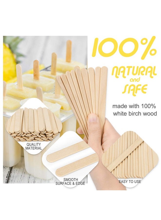 Magicfly 1000Pcs Popsicle Sticks Natural Wooden Food Grade Craft Sticks 41/2 Inch Great Bulk Ice Cream Sticks For Craft Project Home Decoration  - Image 3