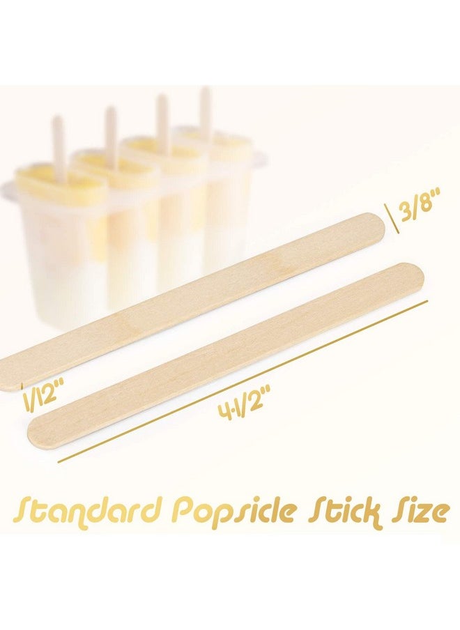 Magicfly 1000Pcs Popsicle Sticks Natural Wooden Food Grade Craft Sticks 41/2 Inch Great Bulk Ice Cream Sticks For Craft Project Home Decoration  - Image 2