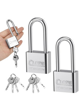 2 Pack Long Shackle Padlocks with Keys Heavy Duty Keyed Padlocks Strong Long Neck Padlock for Shed Gym Locker Fence Garage Outdoor - pzsku/ZF6AA4C0FFDBB5F41626BZ/45/_/1734575993/5fda8c57-0100-49ef-bf6f-a540cbf5e232