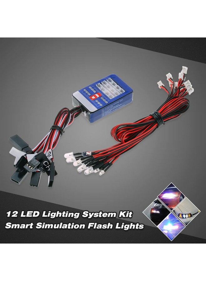 Goolsky 12 Led Lighting System Kit Steering Brake Smart Simulation Flash Lights For 1/10 Scale Models Rc Car Yokomo Tamiya Hsp Hpi Axial Rc4Wd Traxxas - Image 3