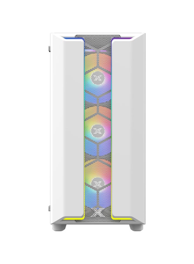 Xigmatek Gaming Y Pro Arctic Dual ARGB ATX Gaming Case, Elegant Meshed Grill Design Front Panel, Superior Airflow and Ventilation Design, Liquid Cooling Radiator up to 360mm, EN42256 White - Image 2