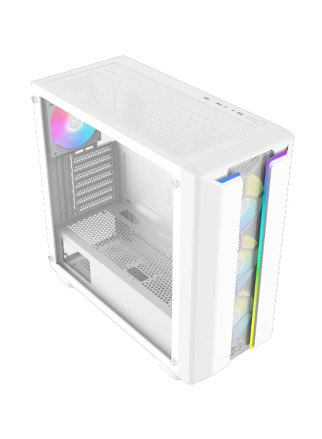 Xigmatek Gaming Y Pro Arctic Dual ARGB ATX Gaming Case, Elegant Meshed Grill Design Front Panel, Superior Airflow and Ventilation Design, Liquid Cooling Radiator up to 360mm, EN42256 White - Image 5