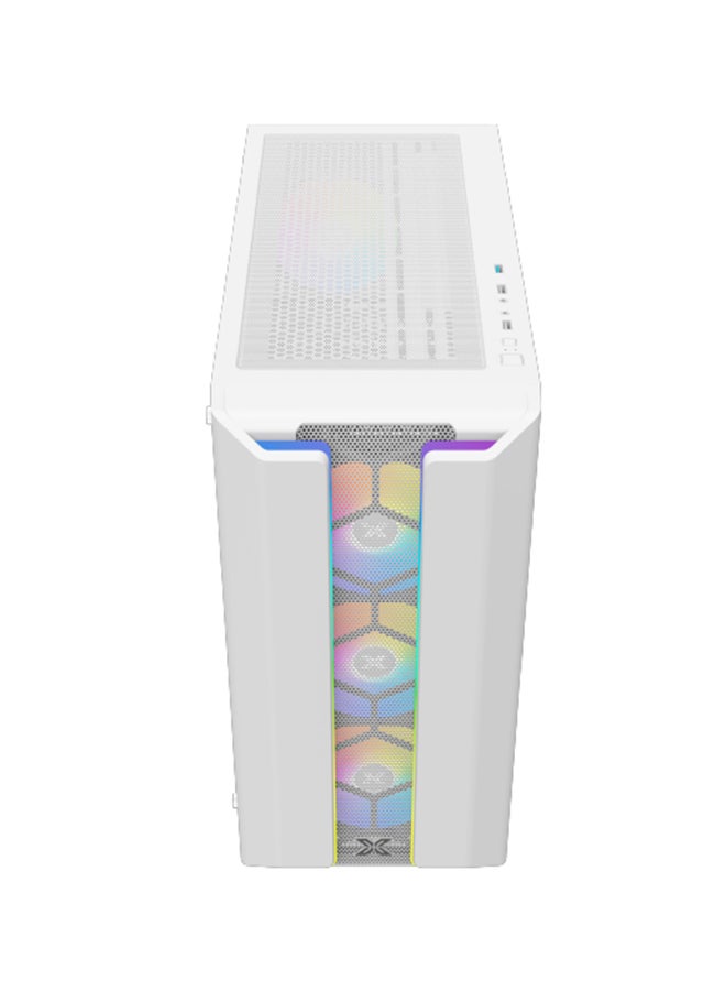 Xigmatek Gaming Y Pro Arctic Dual ARGB ATX Gaming Case, Elegant Meshed Grill Design Front Panel, Superior Airflow and Ventilation Design, Liquid Cooling Radiator up to 360mm, EN42256 White - Image 4