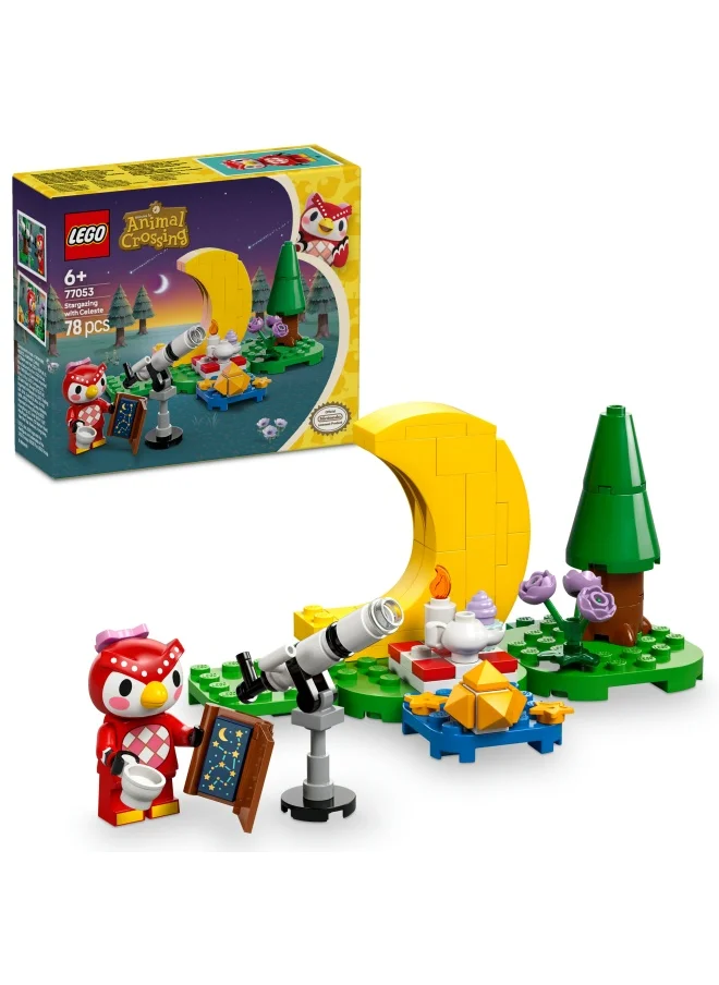 ليغو LEGO Animal Crossing Stargazing with Celeste, Creative Astronomy Toy Set for 6 Plus Year Old Girls & Boys, with Character Minifigure and Telescope, Birthday Gift Idea, Great for fun Role Play 77053