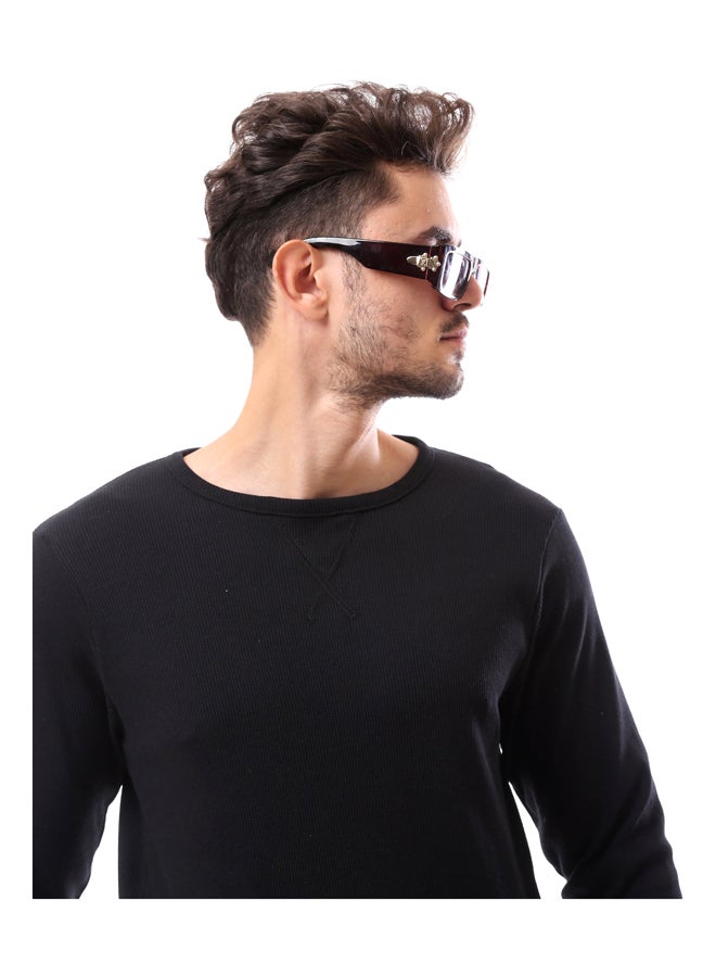 Andora Knitted Slip On Comfy SweatShirt_Black - Image 5