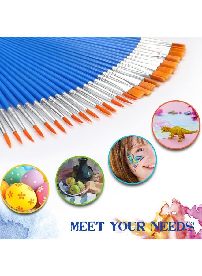 UPINS 30 Pcs Round Paint Brushes, Small Brush Bulk for Miniature Detail Painting - Image 4