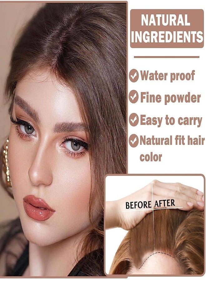 MANTHUMI Natural Hairline Powder, Hair Shading Sponge Pen, Hairline Shadow Powder Stick, Quick Hair Root Touch-Up, Paired With 2 Pairs Of Eyebrow Stamp (Dark Brown, 100) - Image 5